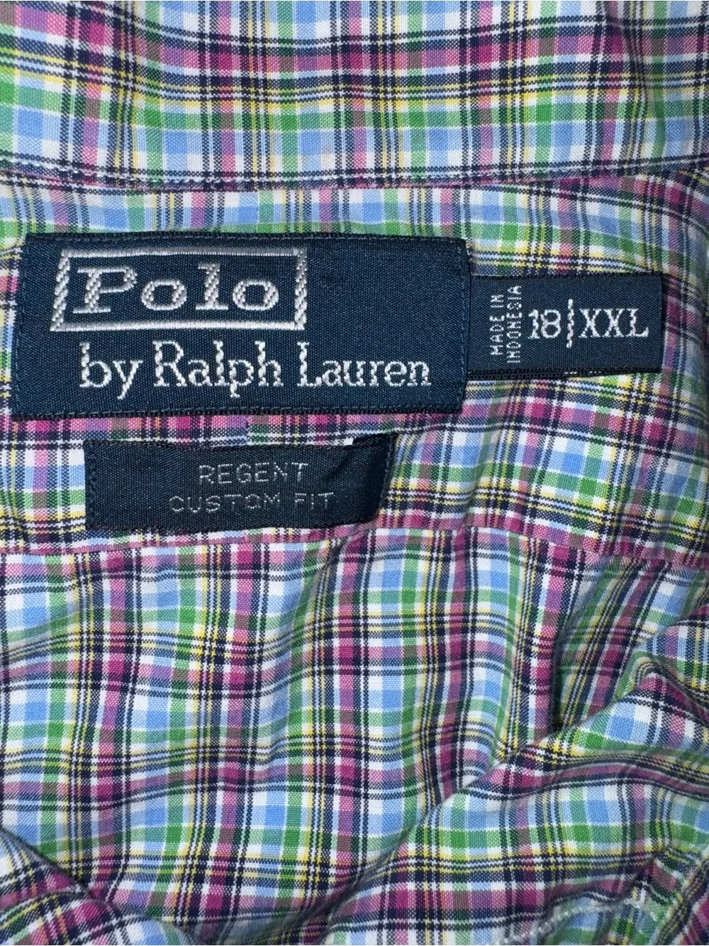 Polo Ralph Lauren Custom Fit Plaid Button Front Shirt Men’s XXL Long Sleeve
